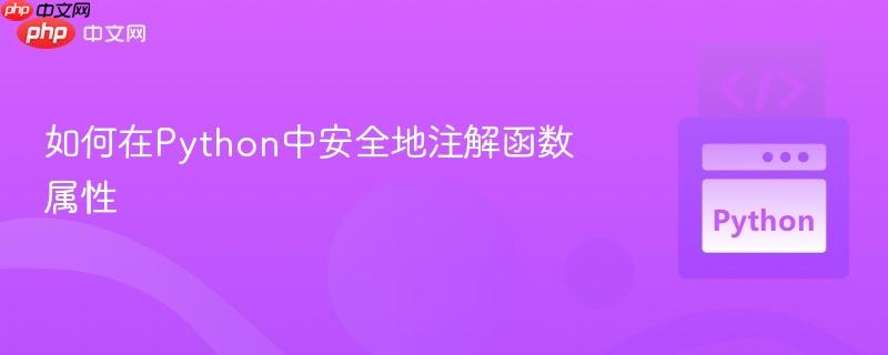 如何在Python中安全地注解函数属性