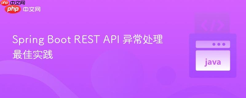 Spring Boot REST API 异常处理最佳实践
