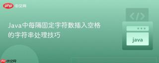 Java中每隔固定字符数插入空格的字符串处理技巧