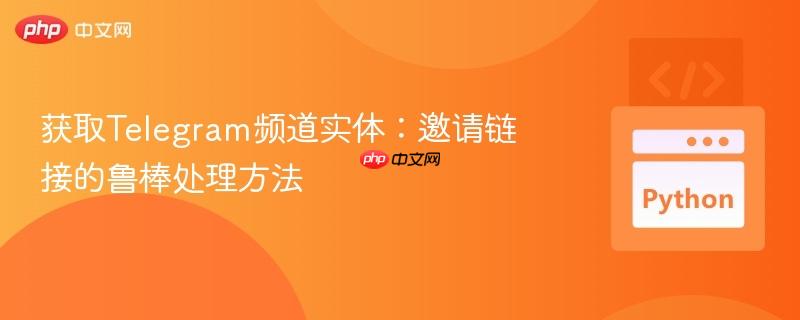 获取Telegram频道实体：邀请链接的鲁棒处理方法