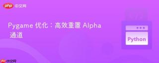 Pygame 优化：高效重置 Alpha 通道