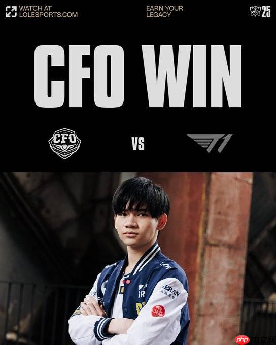《LOL》S15瑞士輪第二日！CFO擊敗T1！