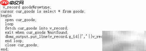 Oracle游标应用精要