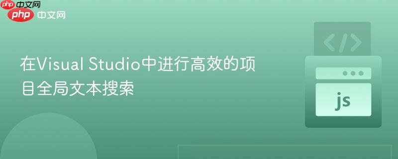 在Visual Studio中进行高效的项目全局文本搜索