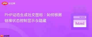 PHP动态生成社交图标：如何根据链接状态控制显示与隐藏
