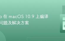 使用 Go 在 macOS 10.9 上编译 C 包的问题及解决方案