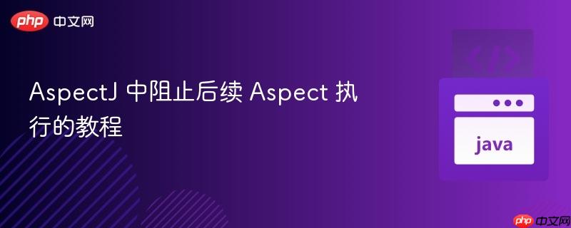 aspectj 中阻止后续 aspect 执行的教程
