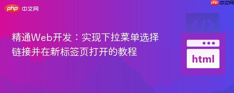 精通Web开发：实现下拉菜单选择链接并在新标签页打开的教程
