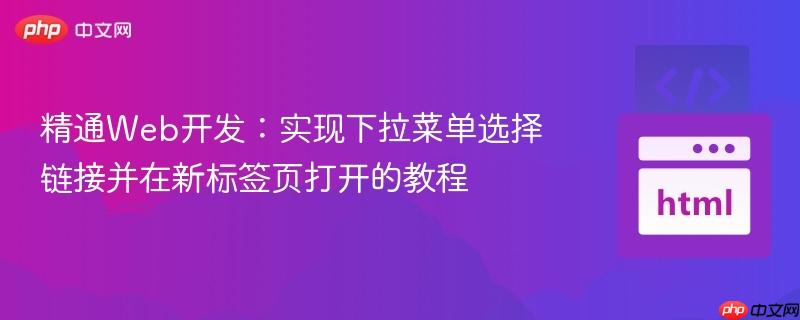 精通Web开发：实现下拉菜单选择链接并在新标签页打开的教程