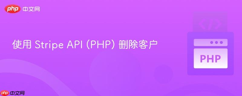 使用 stripe api (php) 删除客户