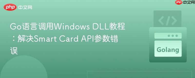 Go语言调用Windows DLL教程:解决Smart Card API参数错误