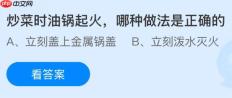 炒菜时油锅起火哪种做法是正确的？蚂蚁庄园今日答案最新10.17
