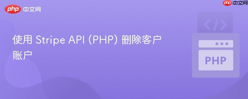 使用 stripe api (php) 删除客户账户