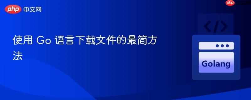 使用 go 語言下載文件的最簡方法