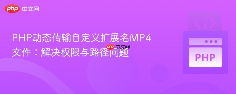 PHP动态传输自定义扩展名MP4文件:解决权限与路径问题
