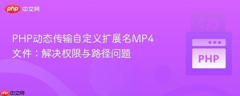 PHP動態(tài)傳輸自定義擴展名MP4文件：解決權(quán)限與路徑問題
