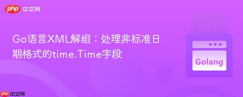 Go语言XML解组：处理非标准日期格式的time.Time字段