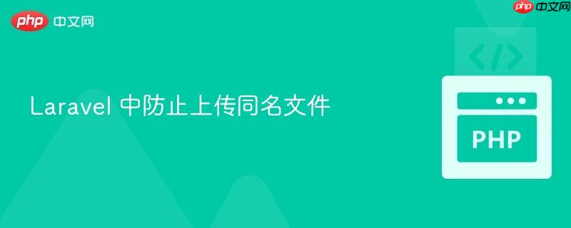 Laravel 中防止上传同名文件