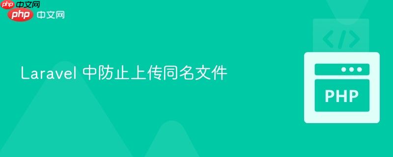 laravel 中防止上傳同名文件