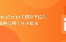 如何在JavaScript中获取下拉列表选中值并应用于PHP查询