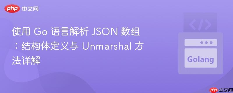 使用 go 语言解析 json 数组：结构体定义与 unmarshal 方法详解