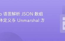 使用 Go 语言解析 JSON 数组：结构体定义与 Unmarshal 方法详解