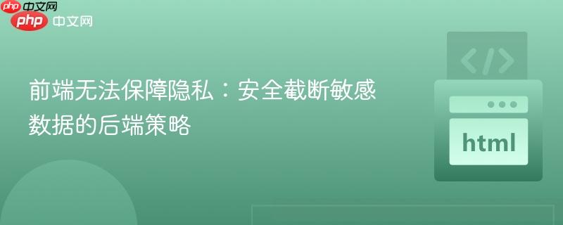 前端無法保障隱私：安全截斷敏感數(shù)據(jù)的后端策略
