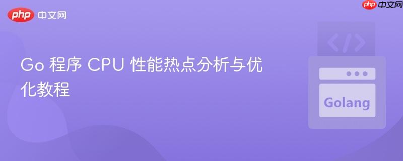 Go 程序 CPU 性能热点分析与优化教程