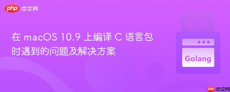 在 macOS 10.9 上编译 C 语言包时遇到的问题及解决方案