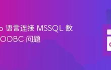解决 Go 语言连接 MSSQL 数据库的 ODBC 问题