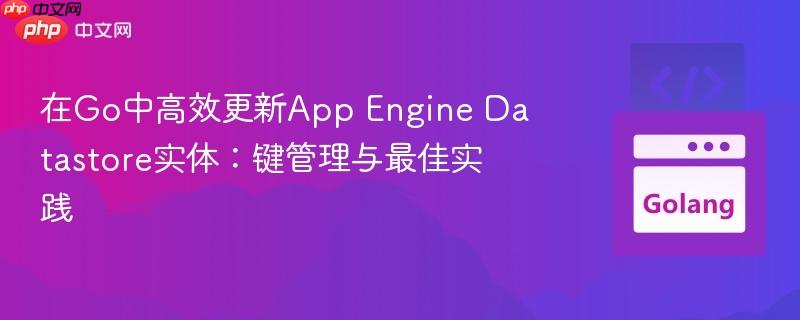 在Go中高效更新App Engine Datastore实体:键管理与最佳实践