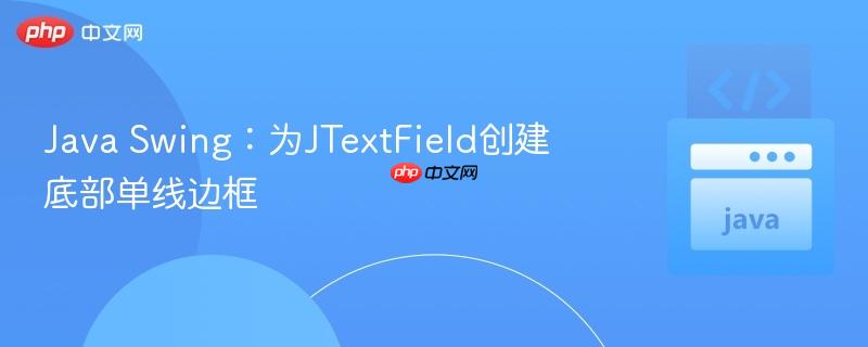 Java Swing:为JTextField创建底部单线边框
