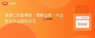 掌握CSS盒模型：理解边框、内边距与外边距的交互
