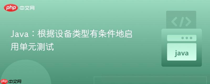 Java：根据设备类型有条件地启用单元测试