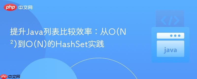 提升Java列表比较效率：从O(N²)到O(N)的HashSet实践