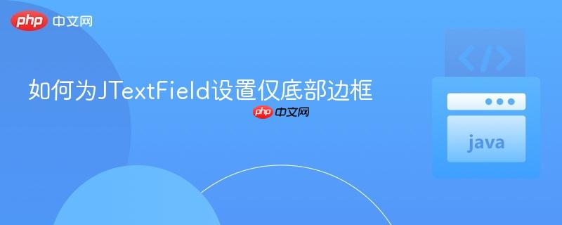 如何为JTextField设置仅底部边框