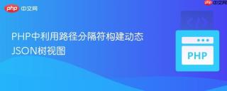 PHP中利用路径分隔符构建动态JSON树视图