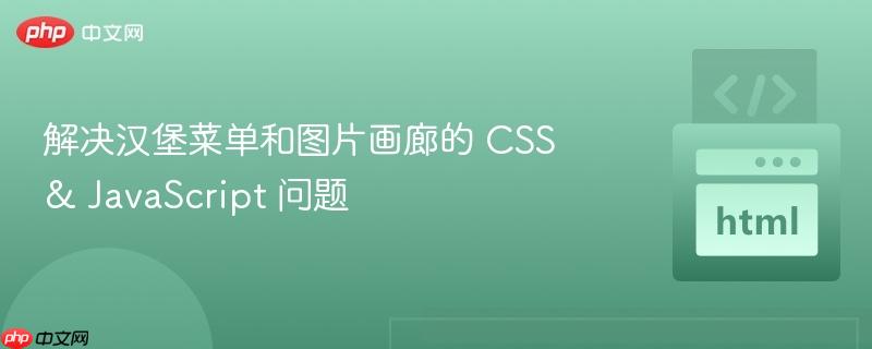 解决汉堡菜单和图片画廊的 CSS & JavaScript 问题