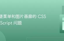 解决汉堡菜单和图片画廊的 CSS & JavaScript 问题