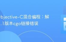 Go与Objective-C混合编程：解决Go 1.1版本cgo链接错误