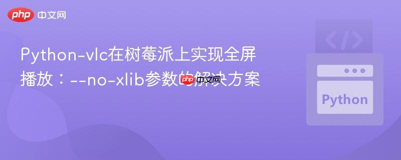 Python-vlc在树莓派上实现全屏播放：--no-xlib参数的解决方案