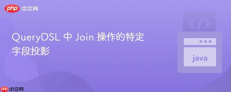 querydsl 中 join 操作的特定字段投影