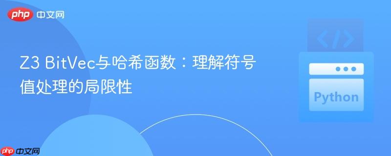 Z3 BitVec与哈希函数:理解符号值处理的局限性