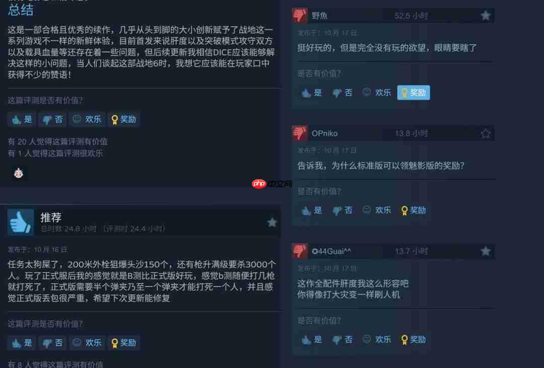 《战地6》Steam版奖励发放错误 标准版能领豪华版奖励