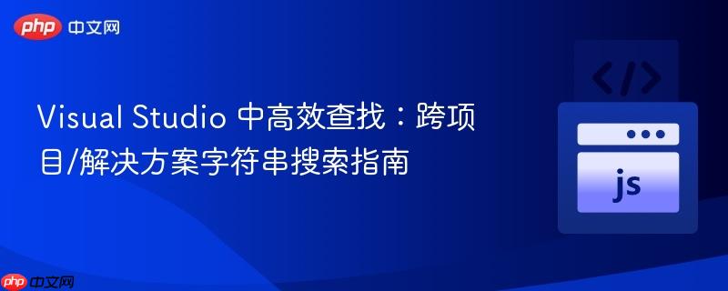 Visual Studio 中高效查找:跨项目/解决方案字符串搜索指南