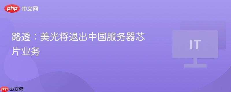 路透:美光将退出中国服务器芯片业务