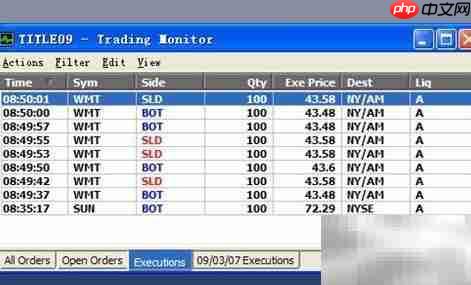 Sterling交易监视窗口使用指南