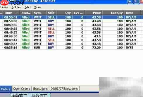 Sterling交易监视窗口使用指南