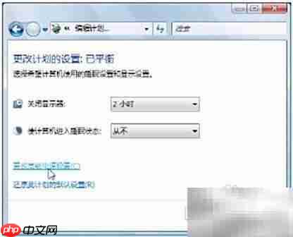 电源优化：自定义高级配置