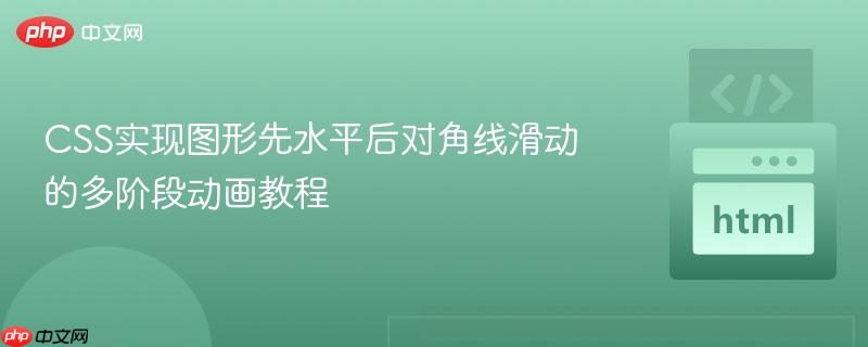 CSS實(shí)現(xiàn)圖形先水平后對(duì)角線(xiàn)滑動(dòng)的多階段動(dòng)畫(huà)教程
